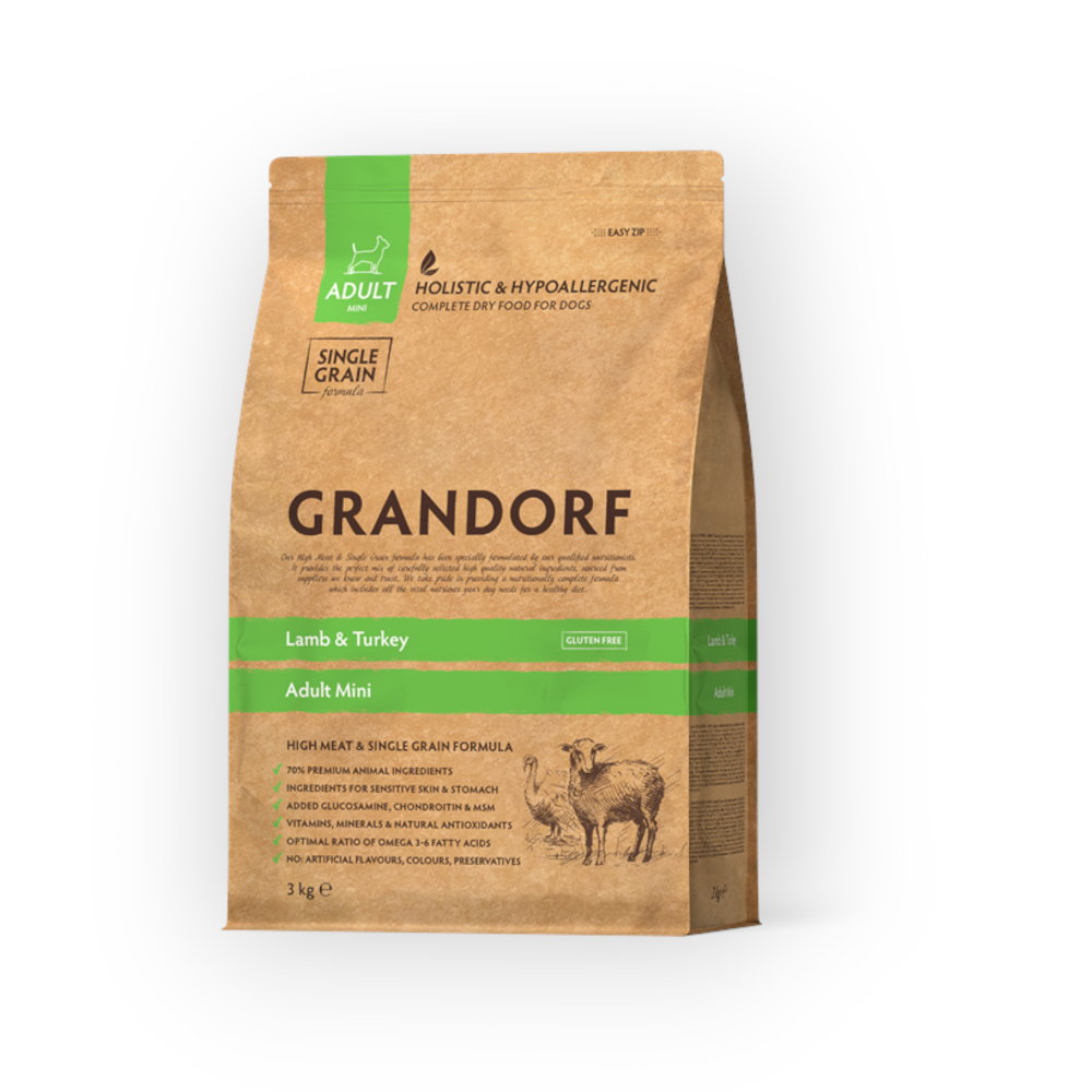 Grandorf tørfoder - Mini - Lam & Kalkun