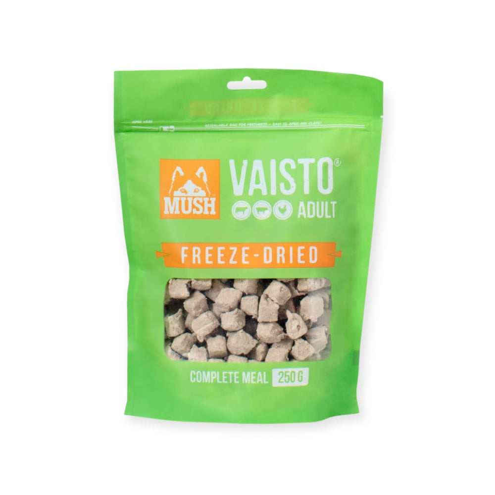 MUSH Vaisto frysetørret foder (250 gr. og 800gr.)