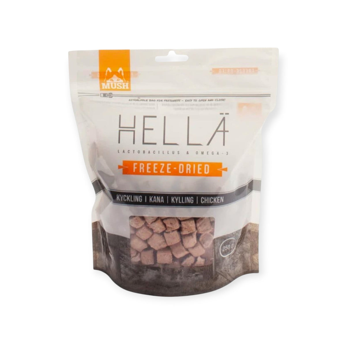 MUSH Vaisto frysetørret foder 250gr - Hella/Kylling