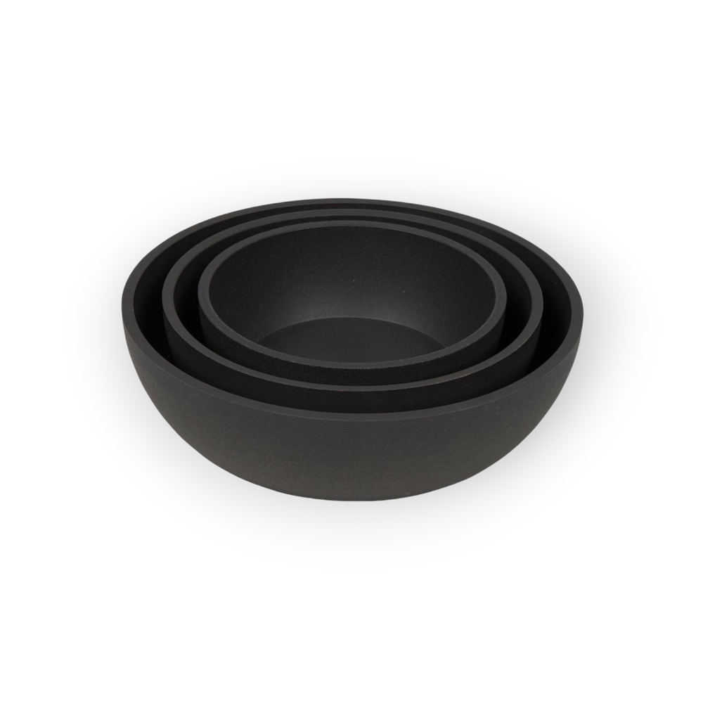 Foder & Vandskål i Bambus - Dark Grey