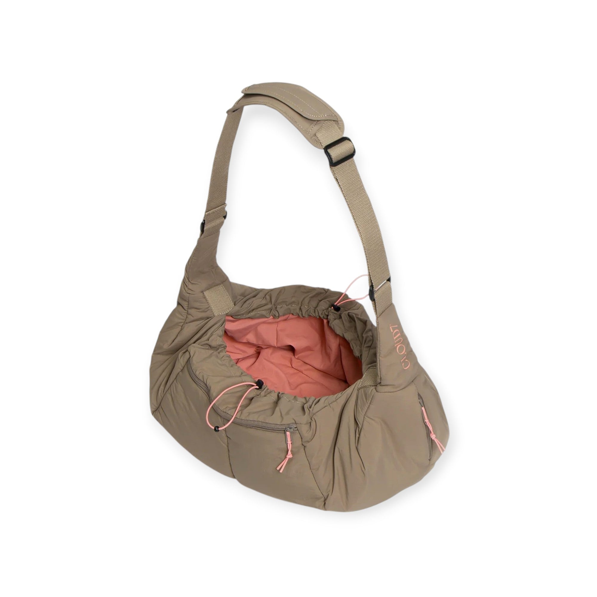 Sling Bag LTTL Puffer - Khaki & Peach